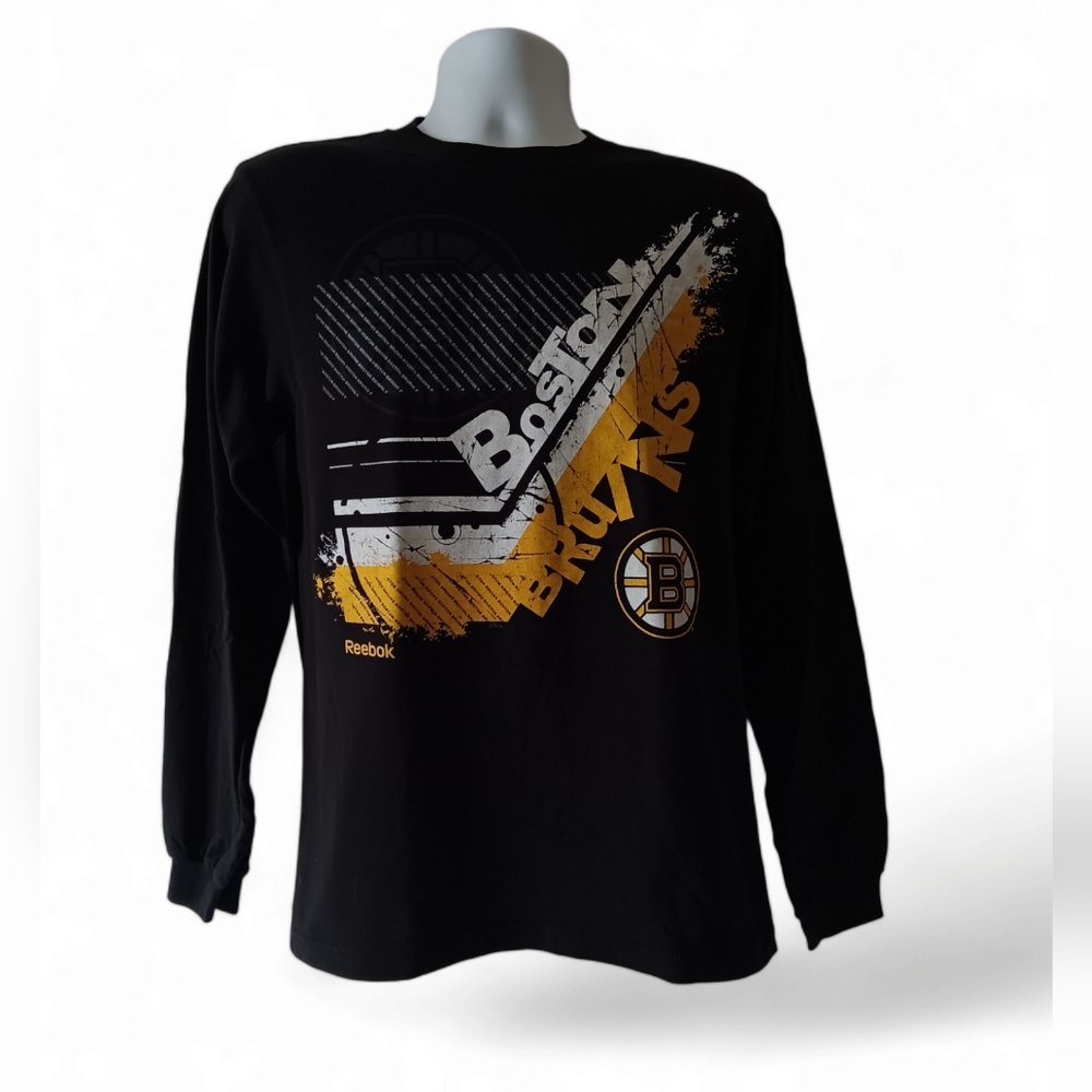 Reebok Boston Bruins men's black long sleeve t-shirt size M
